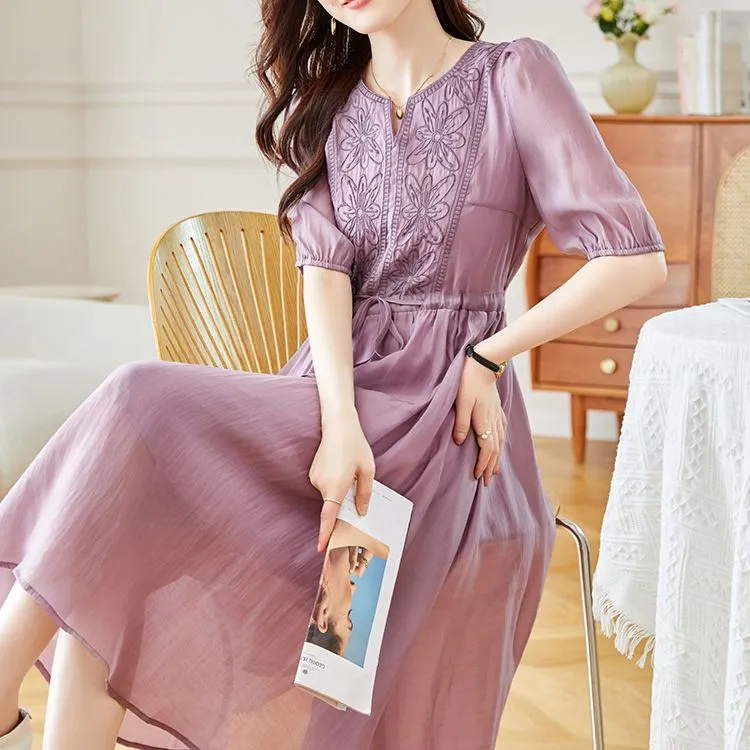 Still Quiet Short Sleeved Dress Women's-6