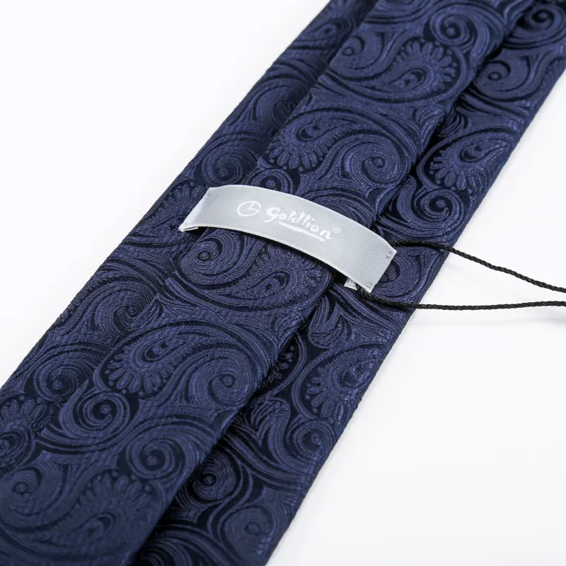 GOLDLION Polyester Ties Men's Blue-18