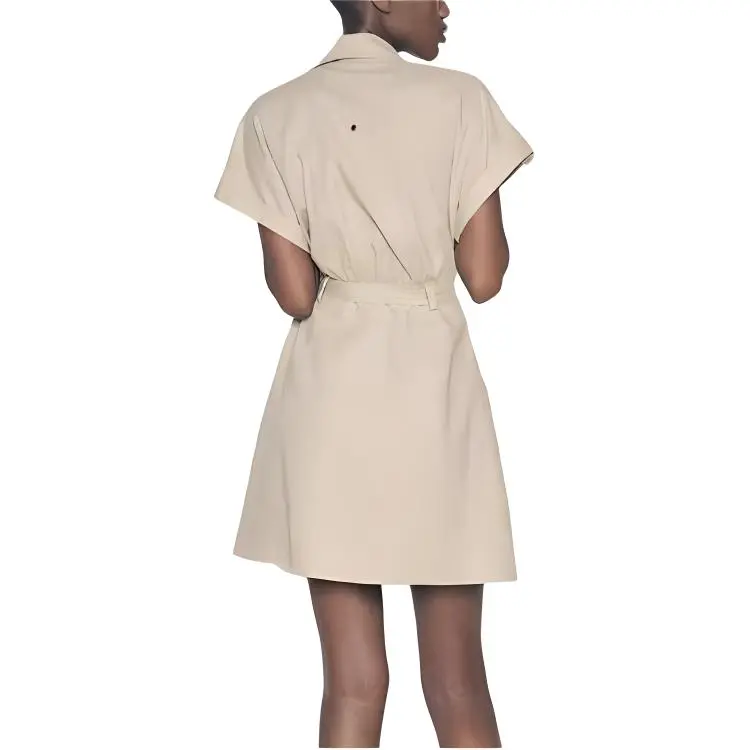 ZARA Short-Sleeved Dresses Women's White-4