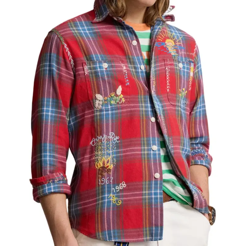 Polo Ralph Lauren Floral Embroidered Checked Shirt-4