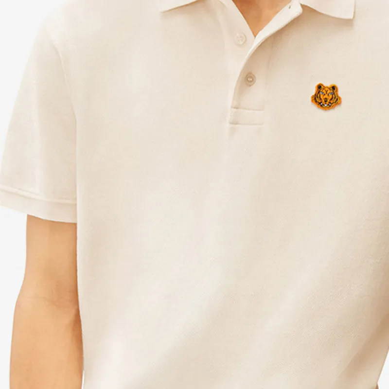 KENZO Classic Tiger Head Polo Shirts Men Beige-4