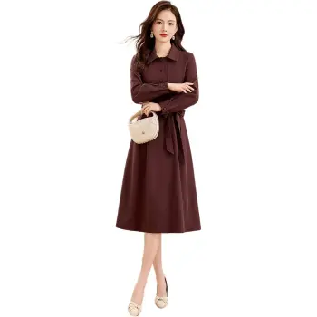 Fele.d Long Sleeved Dress Women's Ancora Red