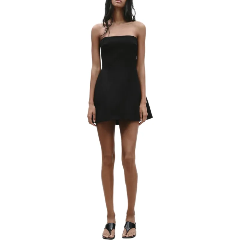 ZARA Sleeveless Dress Women's Black-4
