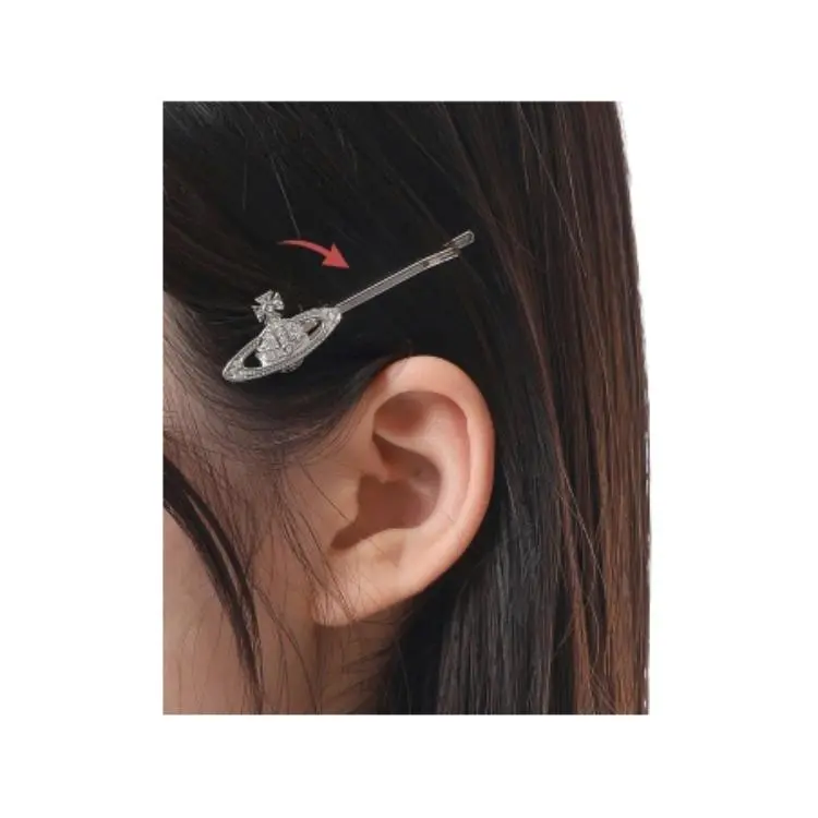 Vivienne Westwood Orb Plaque Embellished Hair Clip-3
