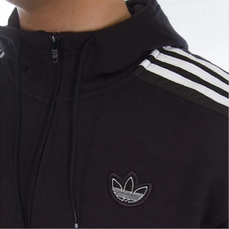 Adidas Originals Clover Series Outline Fzh Flc Sweatshirt Set Men's Black-1