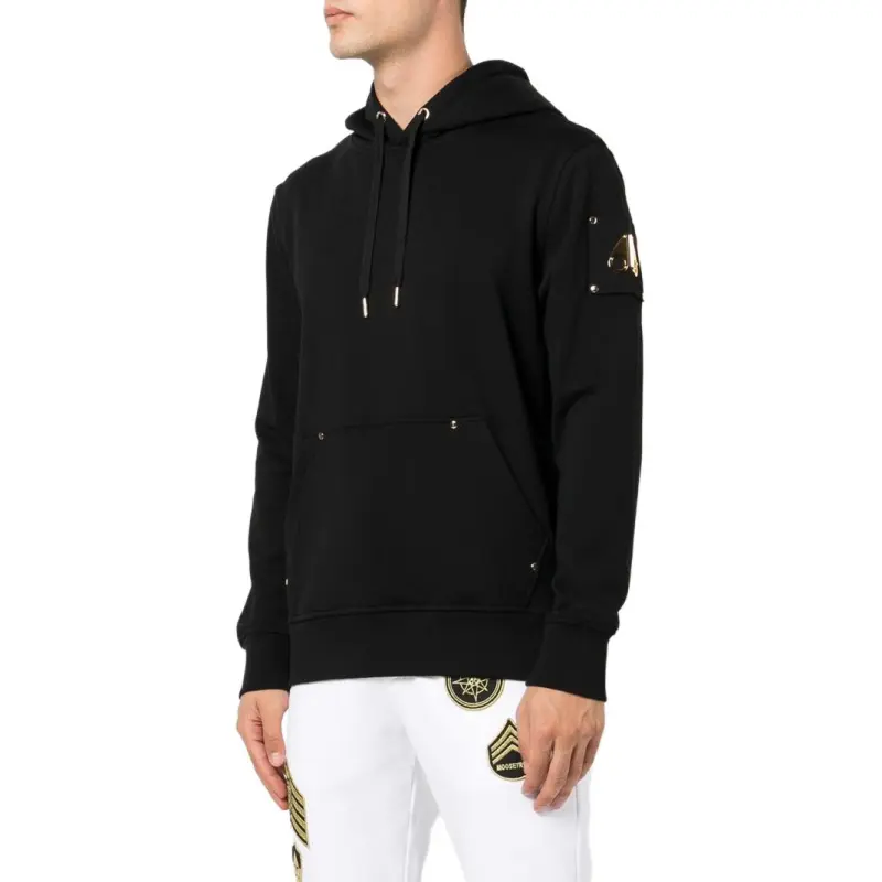 Moose Knuckles Logo Plaque Drawstring Hoodie-2
