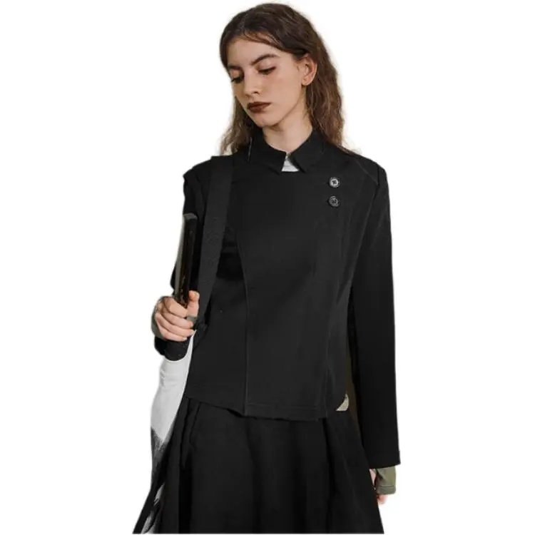 Rizhuo Jackets Coats Women's Serene Shadow Black-2