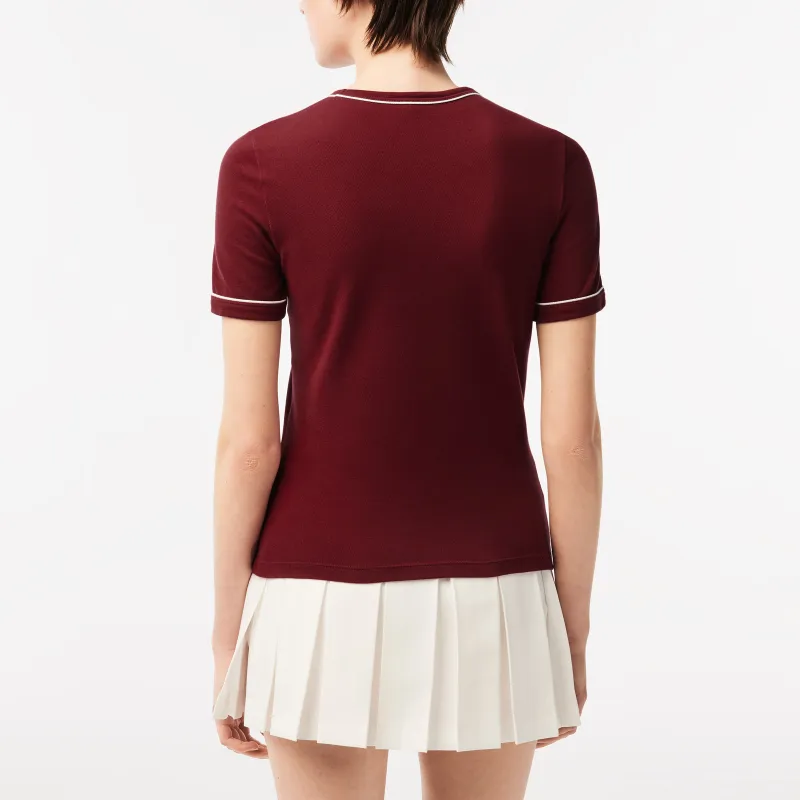 Sporty & Rich X LACOSTE T Shirts Unisex Red-2