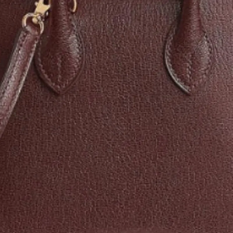HERMES Bolide Tarmac Chamkila Goatskin Bowling Bag Crossbody One Shoulder Handbag Women's 0G Rouge Sellier Saddle Red-1