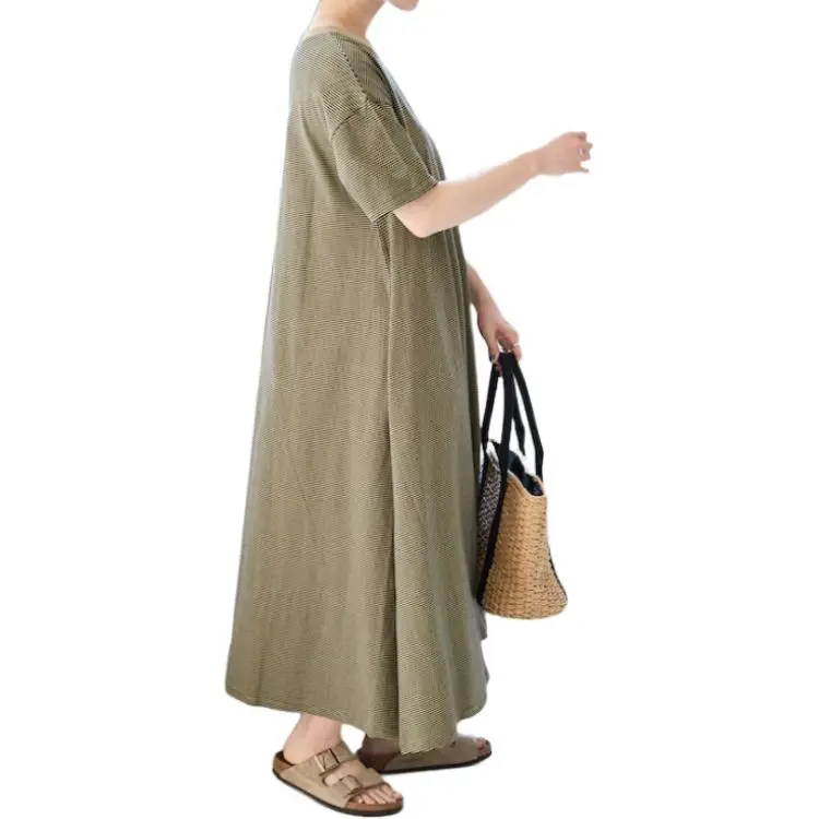 FREAK'S STORE Short Sleeved Dress Women's Beige Black-2