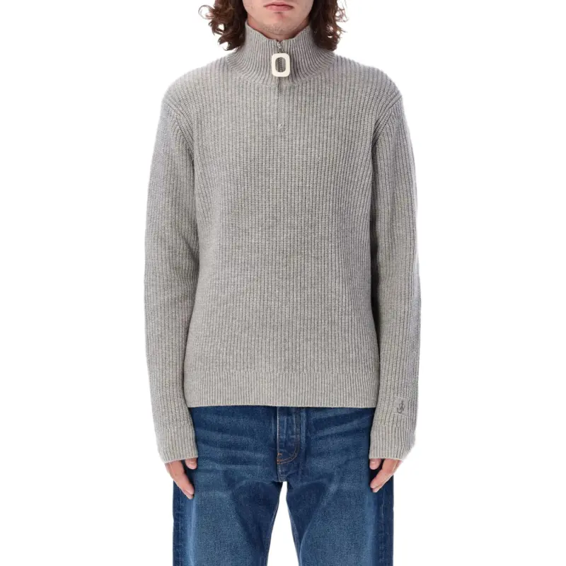 JW Anderson Zip Neck Knitted Jumper-3