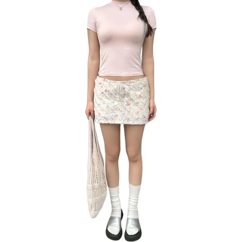 1ESS LA MODE Casual Short Skirts Women's Multicolor-2