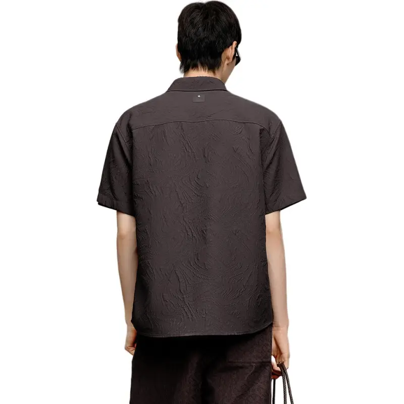 PEACEBIRD MEN Shirt Men's Chocolate Dark Brown 1-2