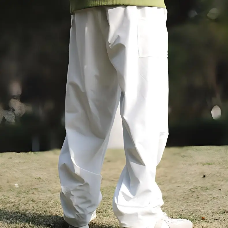 ACMEITEM Casual Pants Unisex Natural White-2
