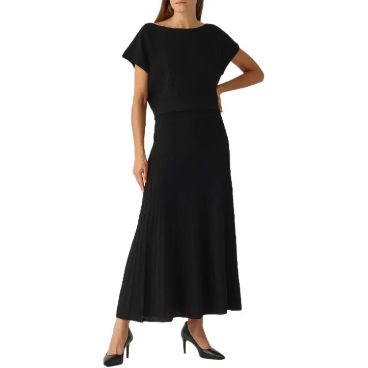 Twinset Ribbed Blouse And Skirt-2