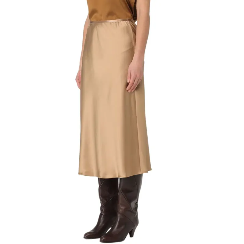 MaxMara Carnet Satin Midi Skirt-4