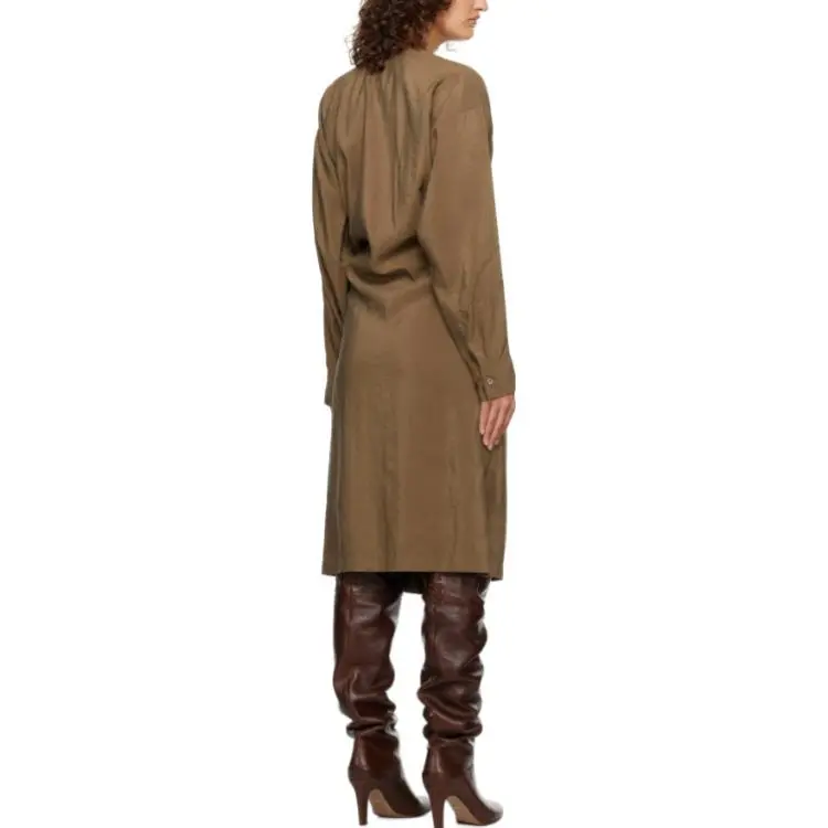 Lemaire Long Sleeved Dress Women's Tawny-1