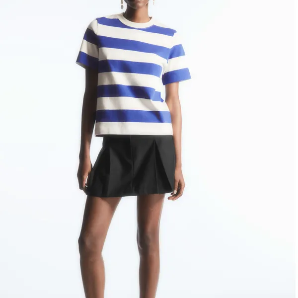 COS T Shirts Women's Blue White-1