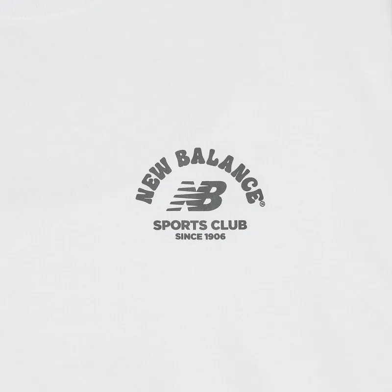 New Balance UNI NB BOYSEMI OVER FIT SPORTS CLUB SINCE 1906 T Shirt Unisex 10 White-3