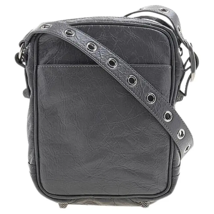 Balenciaga Le Cagole Lambskin Shoulder Bag Men's Dark Gray-2