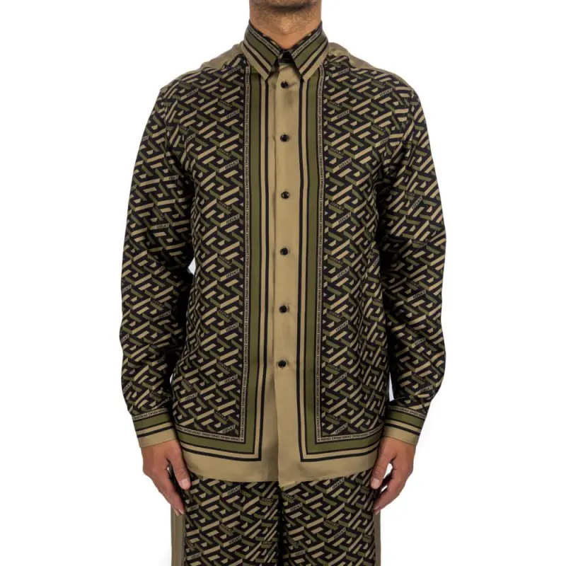 FANSIZHE VERSACE Shirt Men's Brown-2
