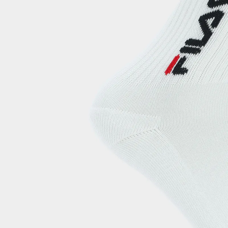 FILA ORIGINALE Mid Calf Socks Men's 2 Pack White/Black-3