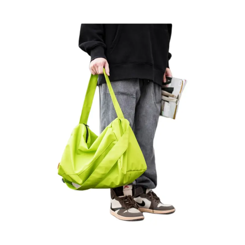 VIHUS Oxford Gym Bag, Crossbody Bag, Shoulder Bag Regular Unisex Green/Black-2