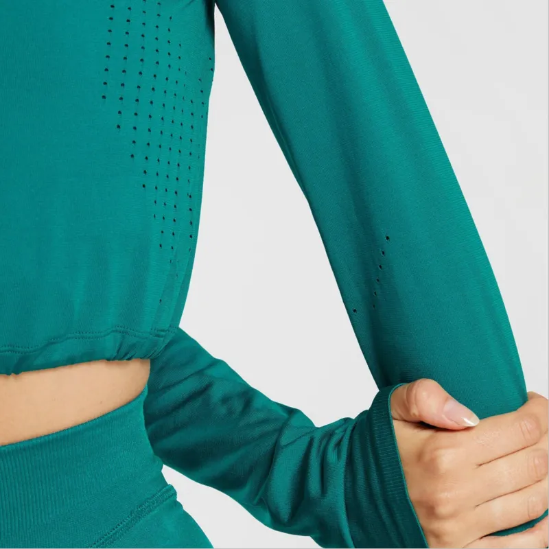 GYMSHARK Sweat Seamless Workout Clothing Women's Rich Cyan-5