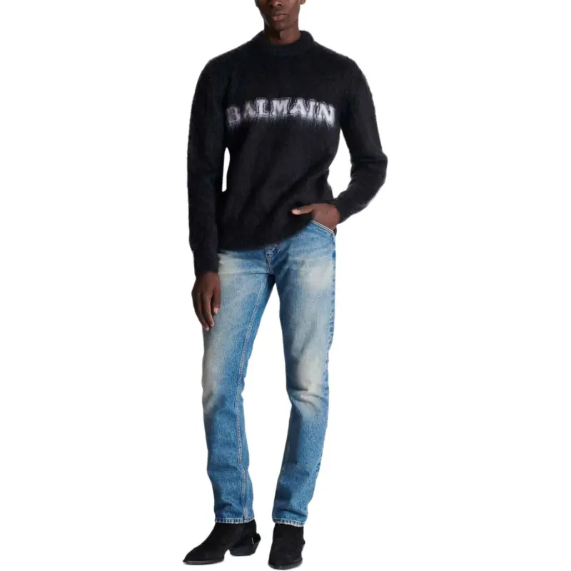 BALMAIN Retro Logo Intarsia Jumper-2