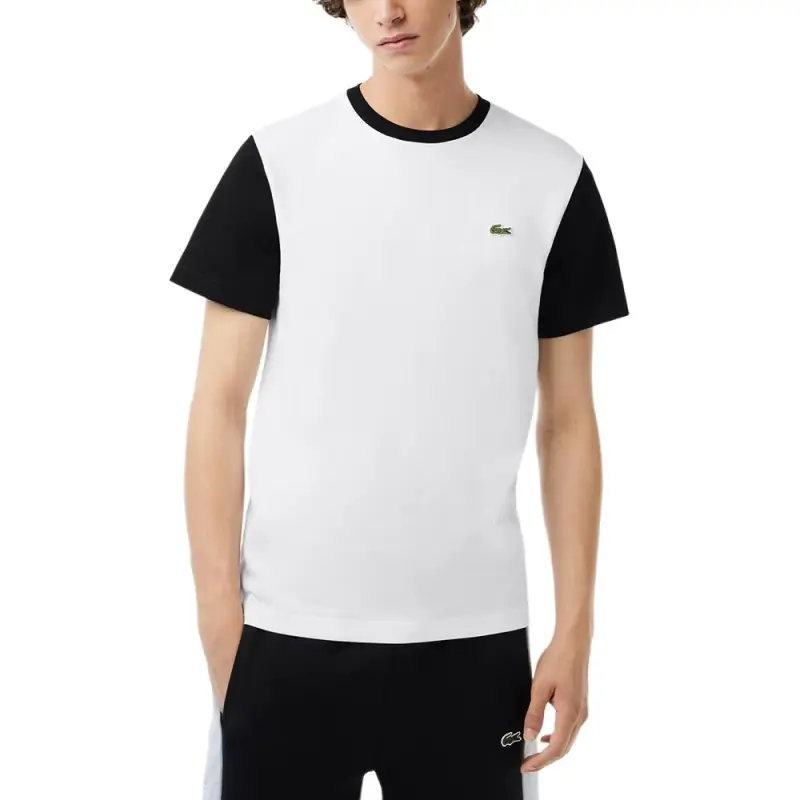 LACOSTE Logo patch Colour block T shirt-5