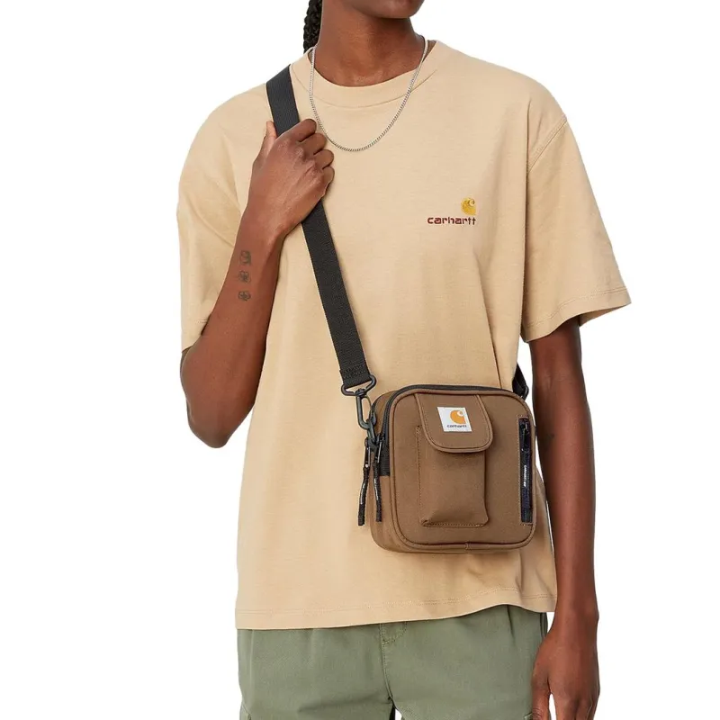 Carhartt WIP Essentials Canvas With Recycled Polyester Shoulder Bag, Crossbody Bag Small Size Unisex Taupe-2