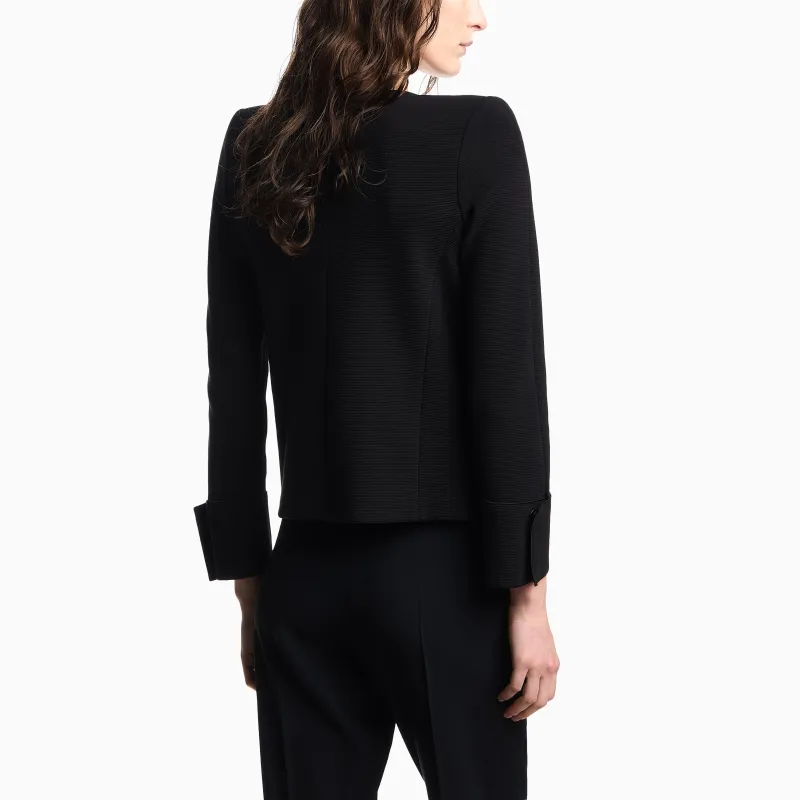 EMPORIO ARMANI Ottoman Jersey Zip up Jacket-3