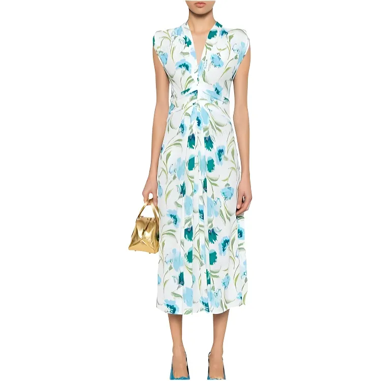 Diane Von Furstenberg Sleeveless Dress Women's Blue-2