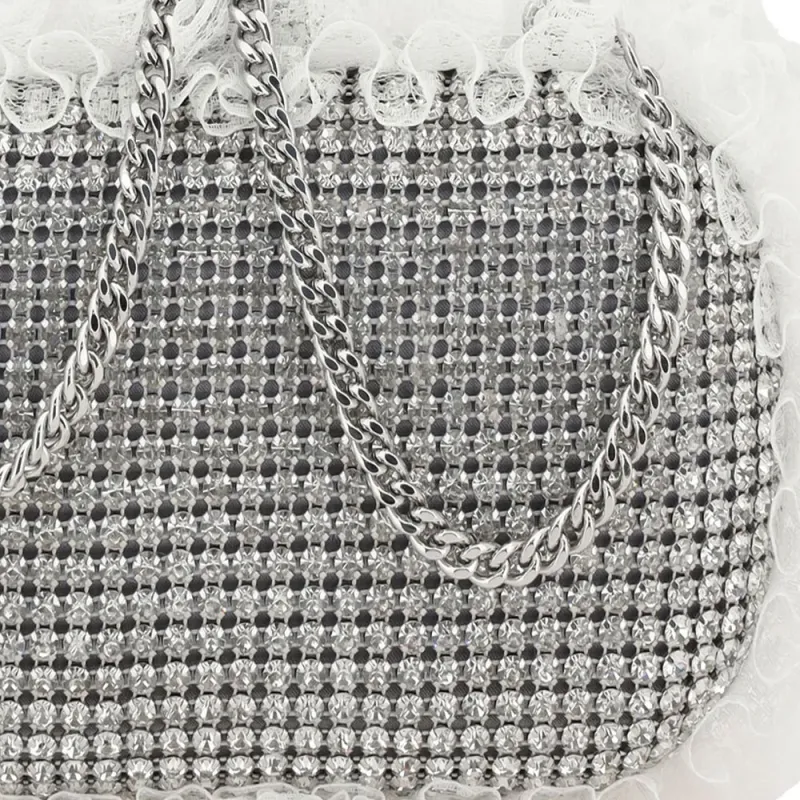 Self portrait Crystal Lace detail Clutch Bag-2