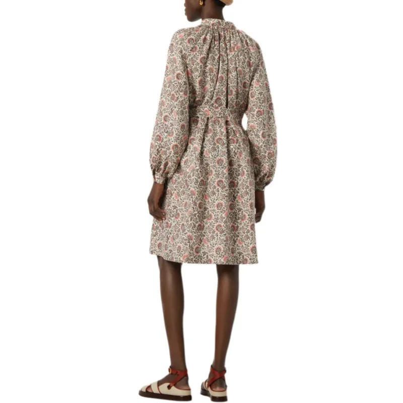 Loro Piana SS25 Long Sleeved Dress Women's Multicolor-3