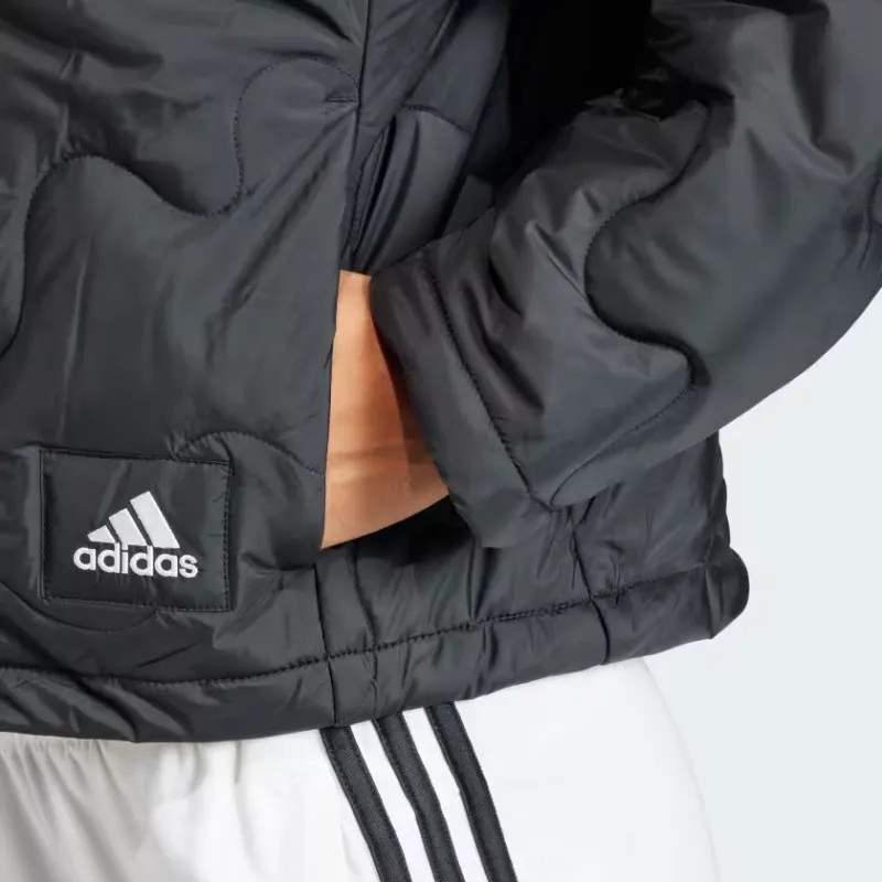 Adidas Free Shipping With AdiClub Nuganic Crop Light Insulation Jacket-4
