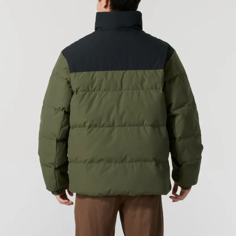 Skechers Down Jacket Men's Green Black With White Accents-3