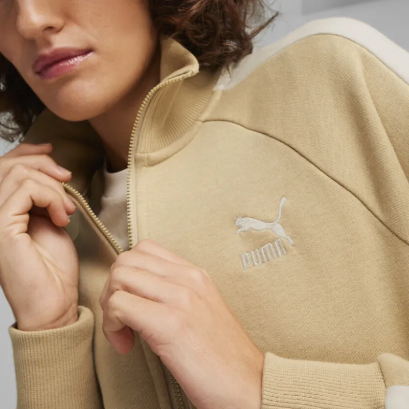 PUMA Iconic T7 Track Jackets & Coats Women's Khaki-4