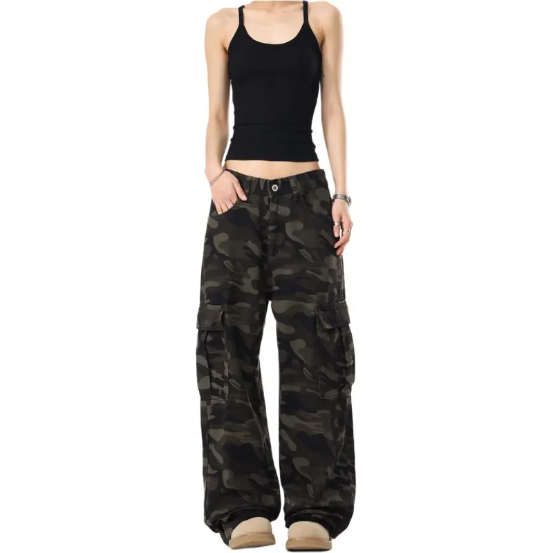 Concubine Zhu Jeans Unisex Camouflage-2