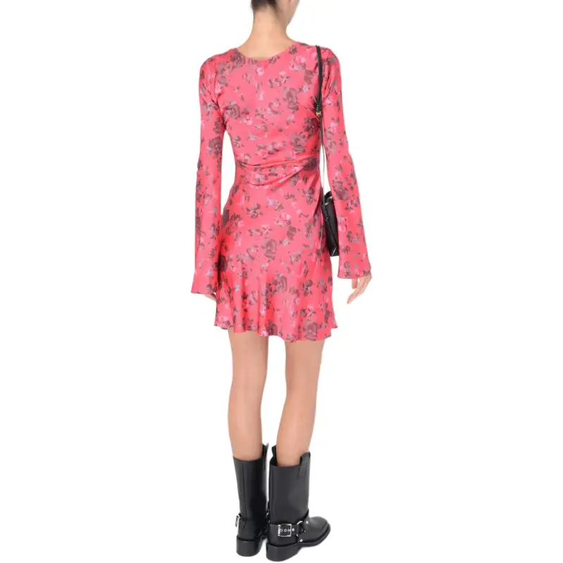 GANNI Floral Motif Mini Dress-3