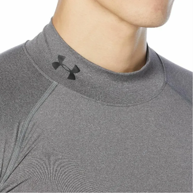 Under Armour HeatGear T Shirt Men's Charcoal Gray/Light Sandalwood Black-3