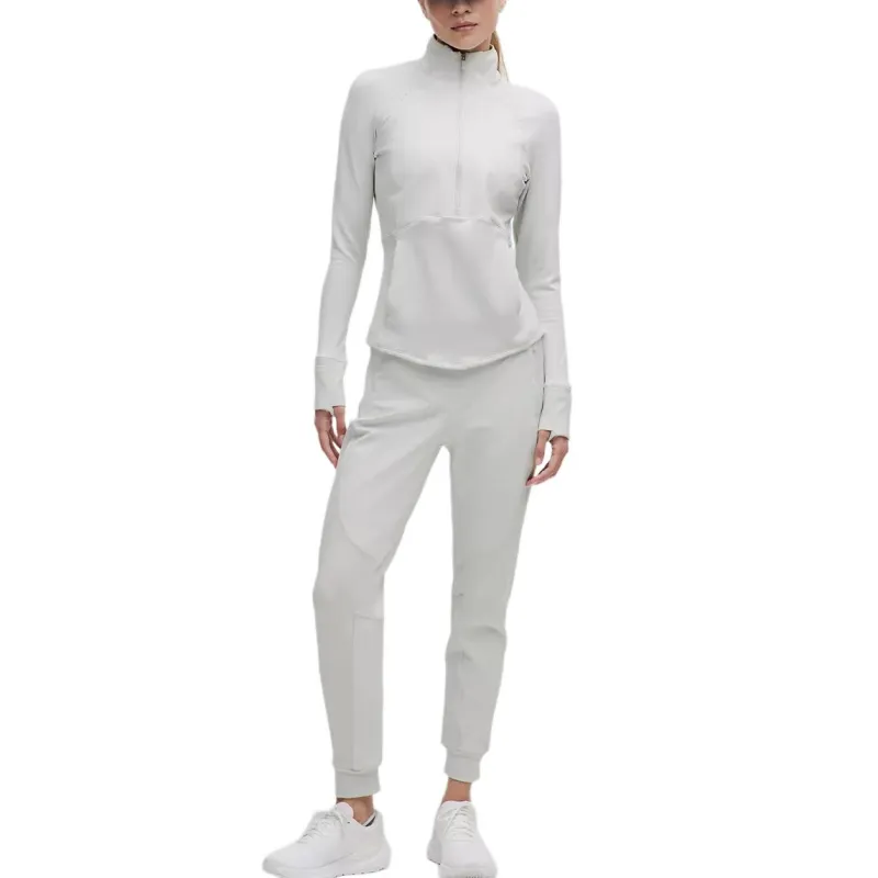 Lululemon High Rise Cold Weather Running Jogger Full Length Sports Pants Women's Steam Smoke-2