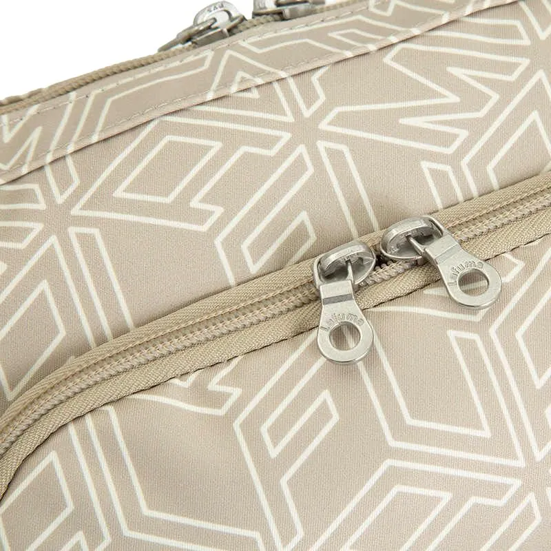 Lafuma Fabric Handbag Shoulder Bag Crossbody Bag Medium Size Women's Gravel Color-3