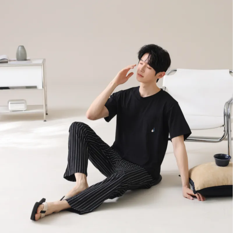 HUADAOJI Men Pajama Sets-5