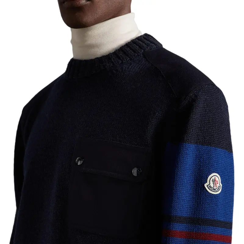 Moncler FW22 Sweater Men's Blue-3