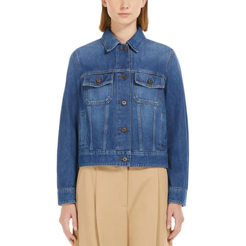 WEEKEND MaxMara SS25 Denim Jacket Women's Dark Blue-2