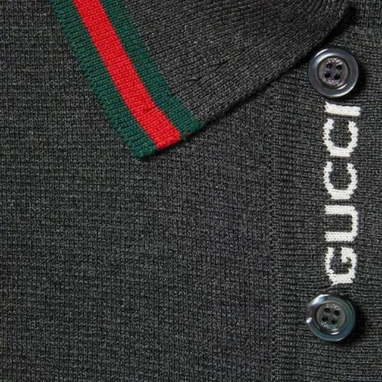 GUCCI Polo Shirt Men's Dark Gray-5
