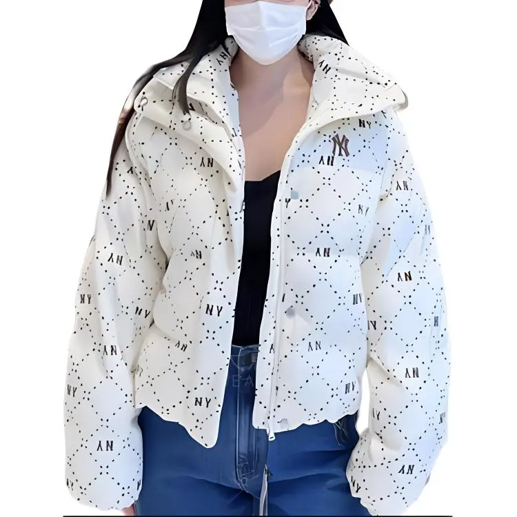 MLB Down Jacket Unisex Cream White-2