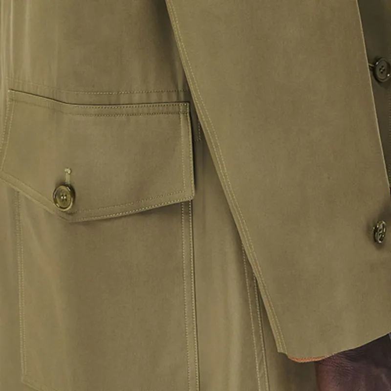 Burberry Trench Coats Men Dark Fern Green-4