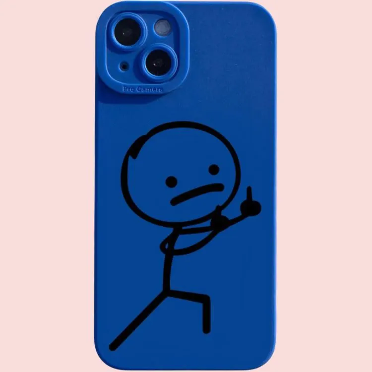 Wei Xin TPU Material Quirky Matchstick Character Phone Cases Compatible With IPhone 16/15 Pro Max/Apple 13/14 Pro/Max-6